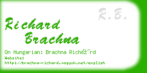 richard brachna business card